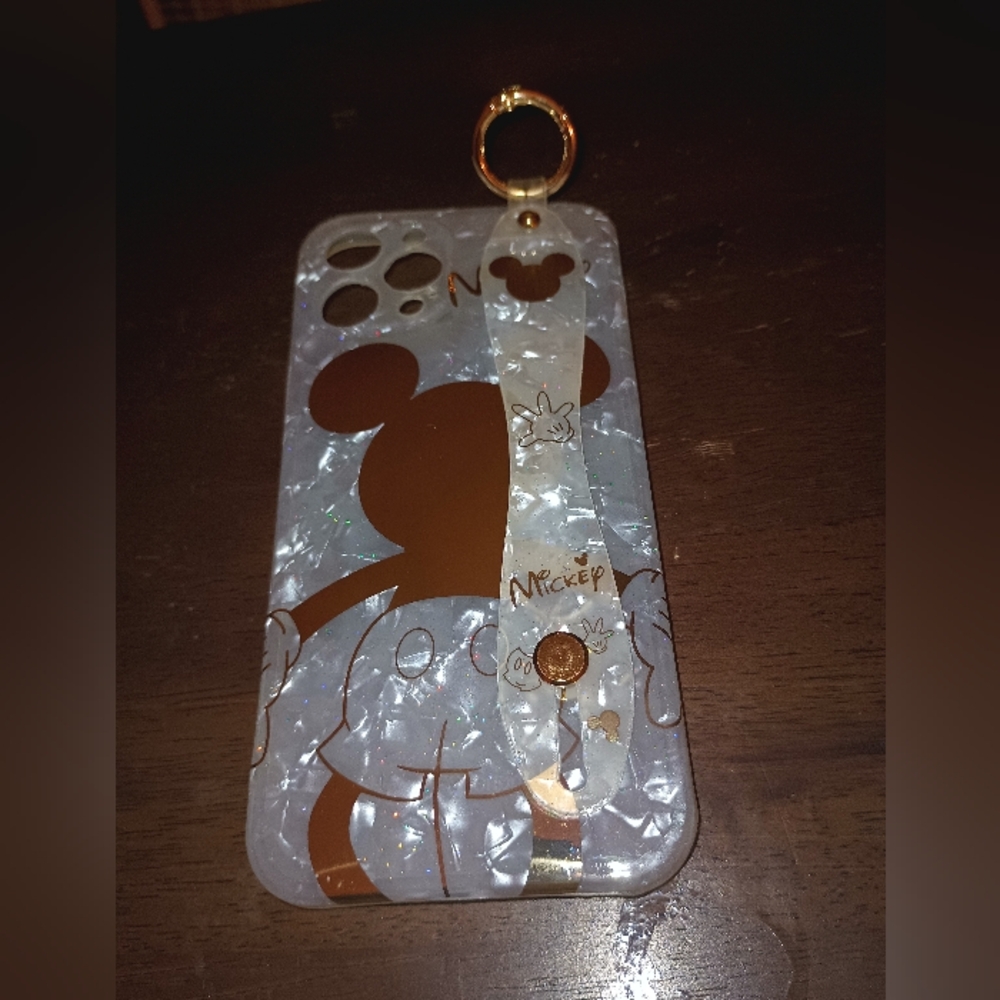 Mickey Mouse Phone Case - White and Gold I Phone 11 Pro Max